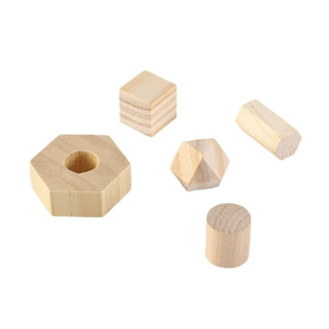 Cubo de Madera sin Acabado al por Mayor con Orificio, Bloques de Madera DIY, Dados, Suministros de Madera para Manualidades OEM - Product Image 1