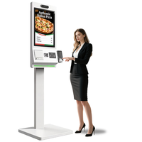 Kiosco de Autoservicio con Pantalla Táctil de 32 Pulgadas, Impresora Térmica Frontal Integrada, Android, para Restaurantes y Tiendas