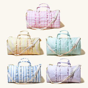Vente en gros Valise de voyage personnalisée étanche à volants Sac de sport week-end en nylon Buffalo multicolore pour femmes - Product Image 1
