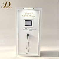 JINDA Accessoires de fête Panneau de toile de fond blanc pour cabine vidéo, cabine téléphonique, type livre d'or audio de mariage, pour laisser des messages, avec micro
