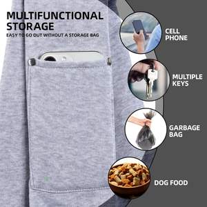 Porte-<span class=keywords><strong>chien</strong></span> réversible avec poche de rangement <span class=keywords><strong>et</strong></span> design mains libres pour petits chiens <span class=keywords><strong>et</strong></span> chats - Harnais de voyage sécurisé pour l'extérieur (gris) - Product Image 3