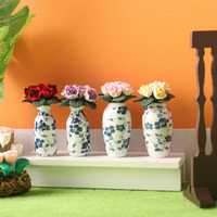 Miniature alimentaire jouet, modèle miniature de vase à roses en argile 12 points, pour maison de poupée Ob11 12 points