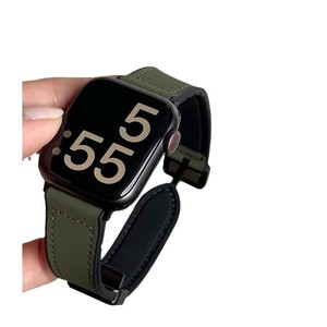Correa para <span class=keywords><strong>iWatch</strong></span> con diseño de piel de caballo salvaje, cierre magnético, transpirable. - Product Image 4