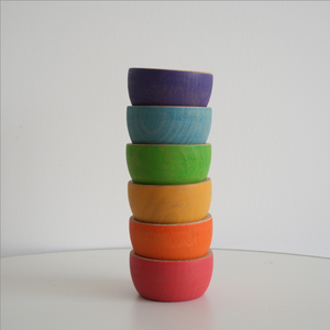 6 colori eco-friendly Puzzle blocchi di costruzione di alta educazione precoce scuola materna <span class=keywords><strong>ciotola</strong></span> di <span class=keywords><strong>legno</strong></span> per la colorazione dei bambini arcobaleno - Product Image 3