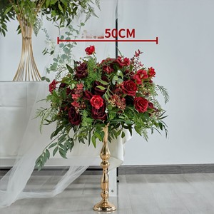 Série de Noël : Boules de roses vertes, arrangements floraux pour tables de mariage, boules de fleurs pour colonnes romaines, plantes artificielles - Product Image 2