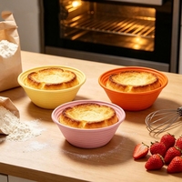 Nouveaux bannetons pliables ronds en silicone de 5 pouces pour la levée de la pâte à pain au levain, fournitures de boulangerie