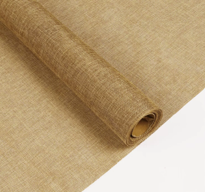 48CMX 5Y High Quality Eco-Friendly Dark Brown Linen Fabric Flower <b>Wrapping</b> <b>Paper</b> Roll Mesh Bouquet for Wedding Christmas Gifts - Product Image 2