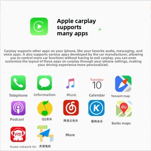 โมดูลถอดรหัส CarPlay ไร้สายแบบเต็มรูปแบบ พร้อมระบบนำทาง Gaud รองรับโทรศัพท์มือถือ Apple และ Android รุ่น 4S OLIVER ติดตั้งง่าย - Product Image 4