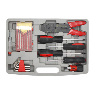 100pcs nhựa trường hợp ổ cắm cờ lê Bộ công cụ cơ khí công cụ kit chuyên nghiệp sửa chữa xe công cụ làm VDE - Product Image 5