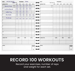 Carnet de suivi d'entraînement de gym ultime A5 en spirale OEM/ODM Fitness Partner, 6x8 pouces, 100 feuilles avec couvertures en plastique pour le suivi des exercices - Product Image 3