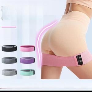สายรัดยืดหยุ่นสำหรับการฝึกโยคะพิลาทิส สายออกกำลังกายแบบพกพาความแข็งแรงปานกลางสำหรับผู้ชายและผู้หญิง ดีไซน์แบบถัก - Product Image 1