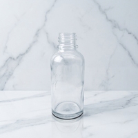 Flacon en verre pharmaceutique Euro de 1 oz transparent pour emballage de crème de soin de la peau
