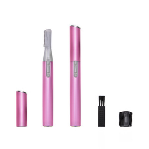 Recortadora eléctrica de cejas Playboy, dispositivo portátil de depilación de color rosa para mujeres y hombres, afeitadora - Product Image 2