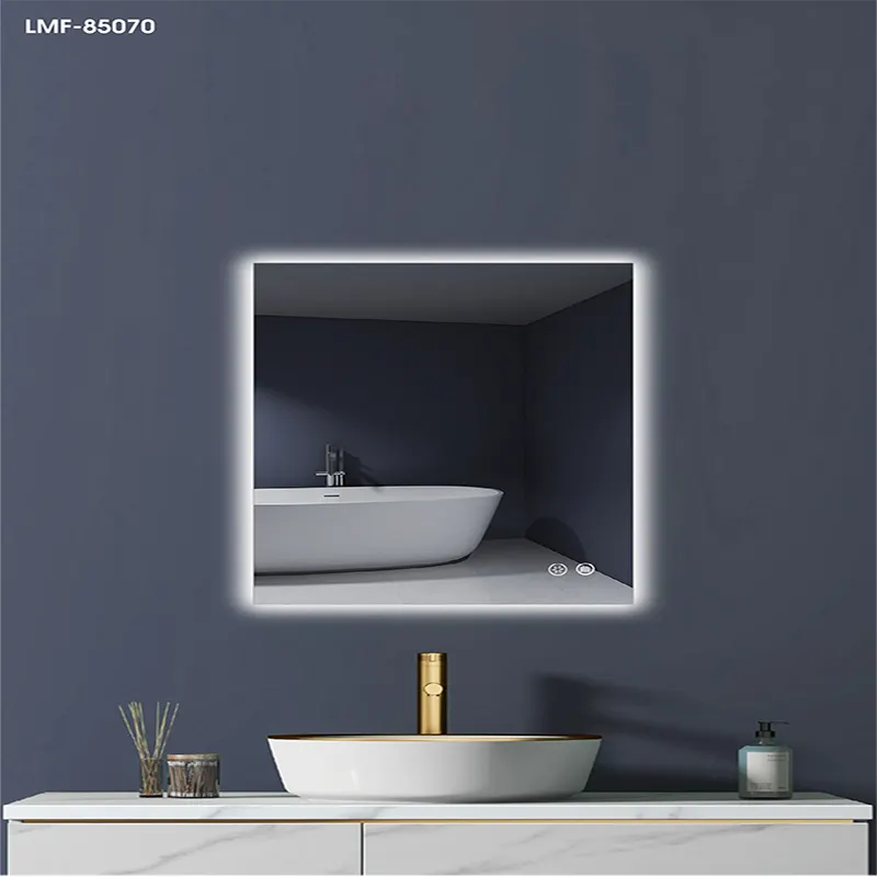 家具の壁の装飾シャワー防曇防水バスルーム長方形のモダンで豪華なスマートメイクアップミラーLED付き