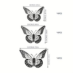 Adorno 3D de Mariposa de Papel Dorado de Gran Venta para Pastel, Suministros para Decoración de Tartas de Boda y San Valentín - Product Image 3