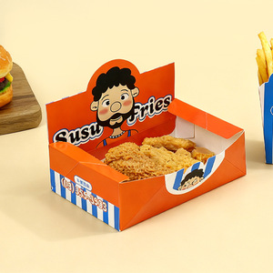 Caja de Embalaje Personalizada para Comida para Llevar, Caja para Hamburguesas, Palomitas de Maíz, Trozos de Pollo, Pollo Frito, Caja de Alimentos Desechable, Boîte Alimentaire - Product Image 1