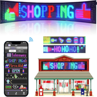 Panneaux publicitaires LED lumineux défilants Oude, flexibles, USB 5V, contrôle par application BT, programmables DIY, pour voiture, mariage, fête