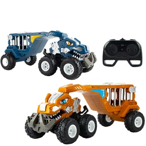 2.4G <span class=keywords><strong>Dino</strong></span> Construction camion à benne basculante entièrement fonctionnel dinosaure télécommande voiture RC cascadeur voiture jouet jouets de plein air pour les enfants - Product Image 1