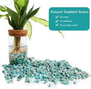 Cristalli di amazzonite verde naturale alla rinfusa 0.9 Lb/405g piccoli trucioli di pietra di cristallo ciottoli decorativi per <span class=keywords><strong>la</strong></span> decorazione della casa - Product Image 4
