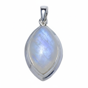 จี้สายรุ้งธรรมชาติสำหรับผู้หญิงพลอยมูนสโตนอัญมณีโบฮีเมียนจี้ทำด้วยมือเครื่องประดับเงินสเตอร์ลิง925 - Product Image 1