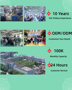 Stroller hewan peliharaan dapat dilipat, kereta dorong hewan peliharaan lipat tahan lama, nyaman tahan air tanpa fitur Rollover untuk bepergian anjing kucing - Product Image 5