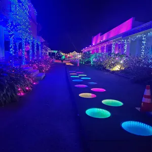 Giáng sinh chiếu sáng tổ chức sự kiện trang trí 3D Infinity gương video ánh sáng LED Dance Floor LED tương tác gạch lát sàn