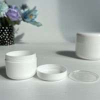 4 8oz 10g 15 50ml 100ml Vide Blanc Double Paroi Mat Crème pour le Visage Baume à Lèvres Givré Pot en Plastique PP avec Couvercle pour Cosmétique
