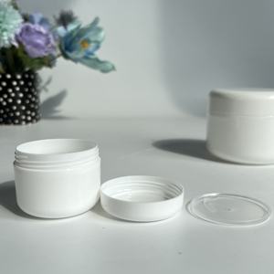 4 8oz 10g 15 50ml 100ml vuoto bianco doppio muro opaco <span class=keywords><strong>crema</strong></span> per il <span class=keywords><strong>viso</strong></span> glassato balsamo per le labbra PP contenitore barattolo di plastica con coperchio per cosmetici - Product Image 4