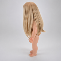 Perruque pour poupée BJD de 18 pouces, en plastique, rembourrée en peluche, perruques personnalisées