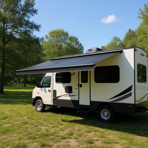 Toldo Deslizante Negro de 12 pies y 7 pulgadas, Tela de Repuesto para RV, Accesorios Exteriores, Impermeable, Instalación Manual - Product Image 2