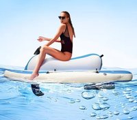 Jet ski gonflable portable, moto aquatique avec moteur, flotteur gonflable motorisé pour lac et océan