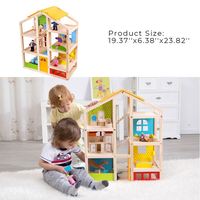 Muebles familiares para niños, casa de muñecas de juguete de madera, bricolaje, nuevo diseño