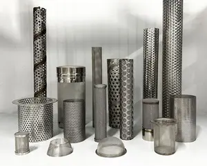 Filter Cylinder 304 316 316L Stainless Steel Wire Mesh Filter Tube / Cylinder With Customized Size