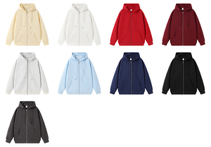 Design Heavy <b>Weight</b> <b>Small</b> MOQ Zipper Hoodies 330gsm Embossed Print Custom Design Private Label Hoodie - Product Image 4