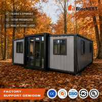 BlocNEST Maison Conteneur Extensible Préfabriquée Kit Villa Bungalow pour Camping Familial et Vie de Vacances