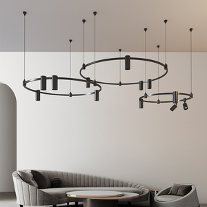 High Quality Copper Track <b>Light</b> Height Adjustable Customizable Multi-head 24 V LED Gold Indoor Lighting for Villa Living Room - Product Image 1