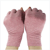 Gants pour l'arthrite, gants de compression en bambou pour les mains, soulagement de la douleur, traitement de la compression rhumatoïde, gants sans doigts
