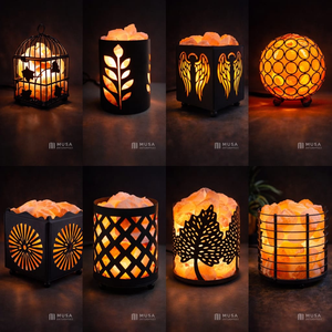 Lámpara de Sal del Himalaya Natural, Lámpara Nocturna de Sal de Roca Tallada con Enchufe USB para Meditación, Decoración del Hogar y Dormitorio - Product Image 2