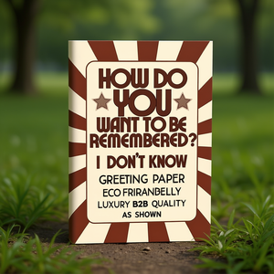 Carte de vœux 'Hey Dad Tell Me Something I Don't Know' en papier de haute qualité, écologique, qualité B2B de luxe, comme indiqué - Product Image 3