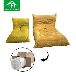 Modern Compressed Sponge Lounge Chair Foldable Leisure Recliner <b>Sofa</b> Living Room Bedroom <b>Foam</b> Filled Reclining Soft Floor <b>Sofa</b> - Product Image 1