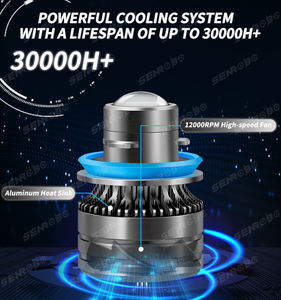 N6 最新型 プロジェクターランプ <span class=keywords><strong>LED</strong></span>フォグライト H4 H7 H11 9005 9006 汎用 3000K 6000K レモングリーン 車用ヘッドライト 12V 新品 - Product Image 2