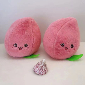 Muñeco de Peluche Personalizado de Durazno de 8 Pulgadas Relleno de Algodón PP, Juguete de Tela Súper Suave para Máquina de Garra, Venta al por Mayor - Product Image 1