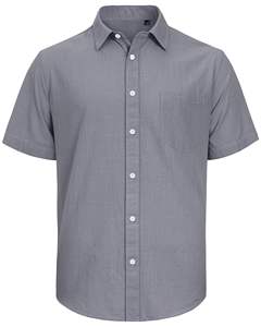 Vente en Gros ODM Chemises à Manches Courtes pour Hommes 100% Coton Col Montant Tops de Plage Décontractés avec Poche Imprimé Respirant Logo Personnalisé - Product Image 6