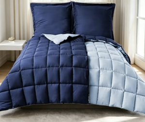 Juego de 4 Piezas: 2 Edredones de 135x200 cm, 2 Fundas de Almohada de <span class=keywords><strong>80x80</strong></span> cm, Reversibles con Costuras en Caja - Product Image 4