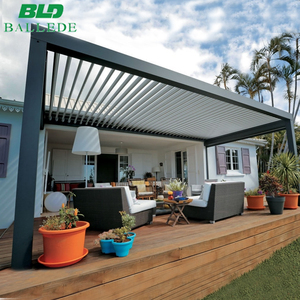 Pérgola con Techo Abatible, Pérgola con Techo de Celosía para Exteriores - Product Image 6