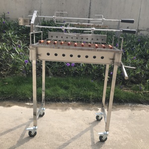 Nuovo Stile Tradizionale Greco-Cipriota Girarrosto Foukou a Carbone per BBQ Cipriota <span class=keywords><strong>in</strong></span> <span class=keywords><strong>Acciaio</strong></span> Inossidabile - Product Image 4
