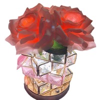 Lampe de table d'ambiance Rubik's Cube, veilleuse, cadeau pour anniversaire de petite amie, Qixi, Saint-Valentin, décoration haut de gamme