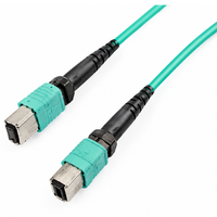 Kabel Trunk Fiber Multimode 8 Core MPO Female ke MPO Female OM3 Tipe B 7M 50/125 untuk 40G