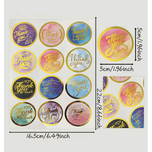 Etiquetas Adhesivas Redondas de 2 Pulgadas con Papel Dorado para Regalos, Sobres, Paquetes y Tarjetas - Product Image 2