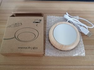 Promosyon hediye USB kupa ısıtıcı, ahşap doku içecek kahve çay isıtma pedi kupa ısıtıcı - Product Image 6